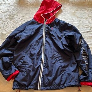 Youth Boys Ralph Lauren Polo Navy Blue and Red lightweight Jacket NEW NWT
